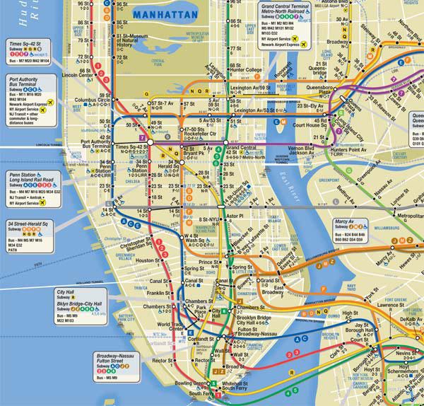 The most recent version of the subway map